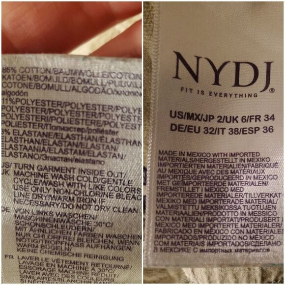 NYDJ Ami Skinny Ankle Jeans sz 2 in Green. - Picture 8 of 8